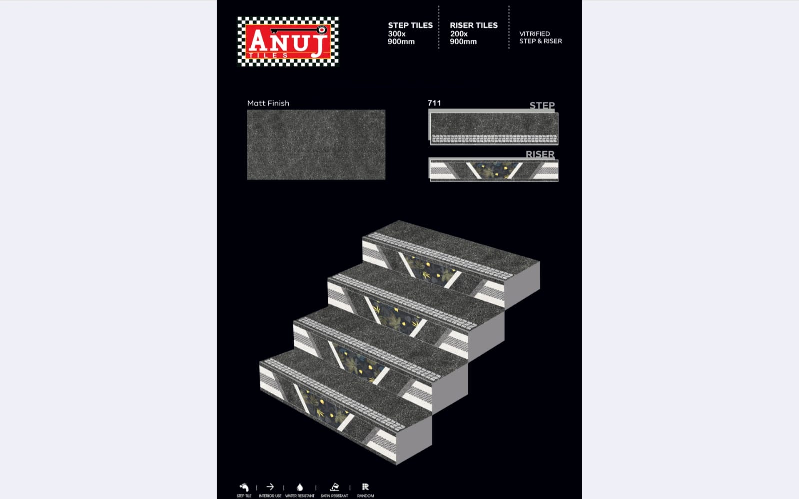 ANUJ 3X1 STEP TILE -711